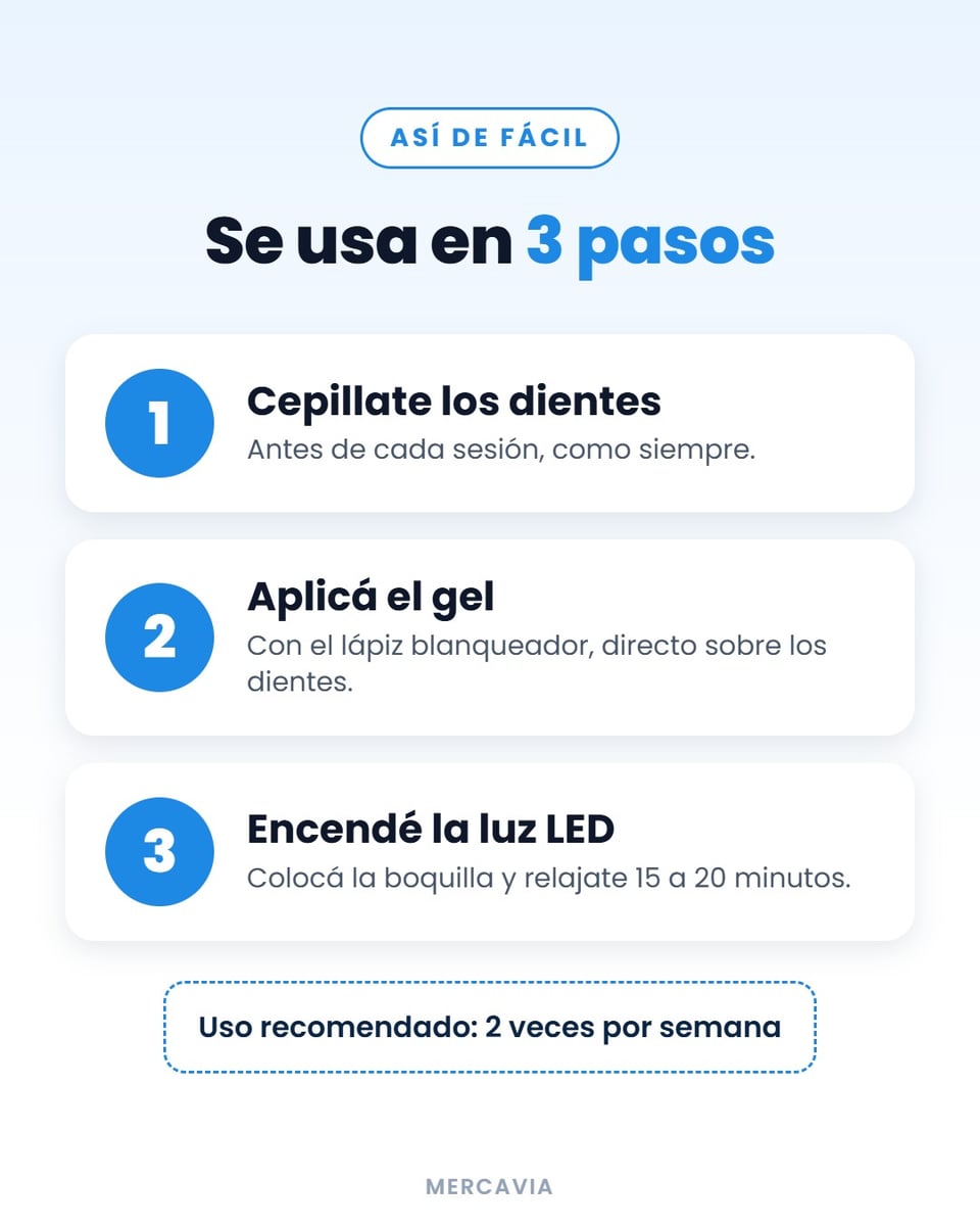 Kit Blanqueador Dental LED 20 Minutos