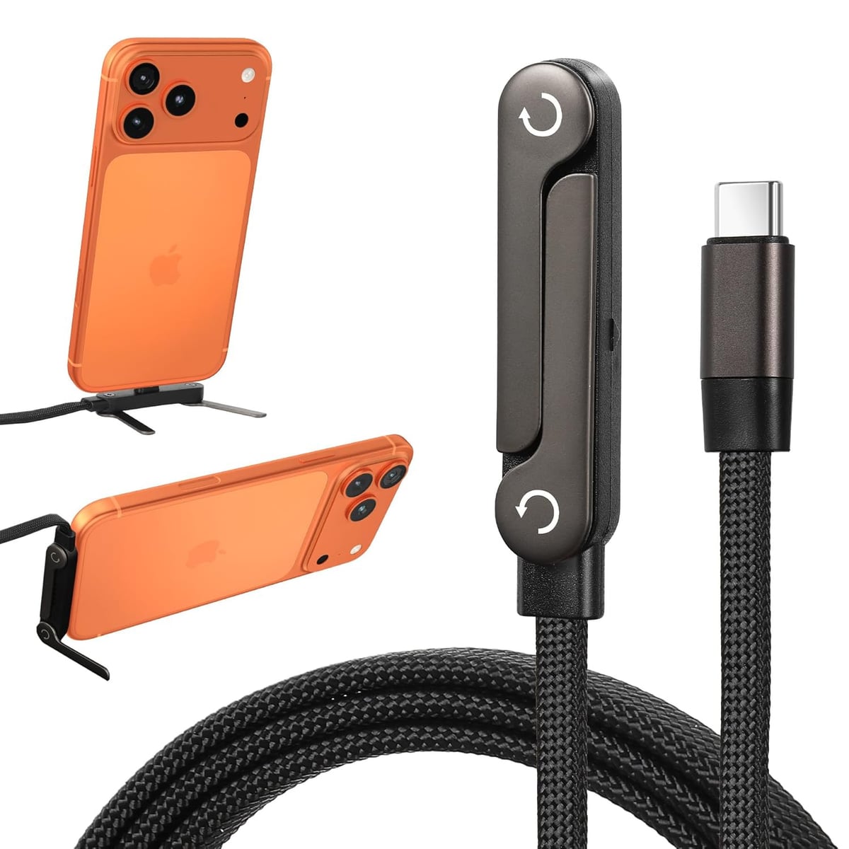 Cable de carga súper rápida con soporte de carga plegable TIPO-C para IPhone y Android //ENVIO GRATIS🔥