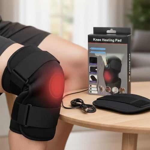 馃敡 Rodillera 2 en 1 con Terapia de Calor y Vibraci贸n. Recargable
