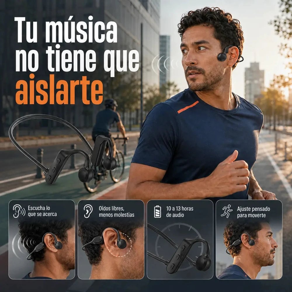 SPORTS HEADPHONES – AUDÍFONOS DE CONDUCCIÓN ÓSEA