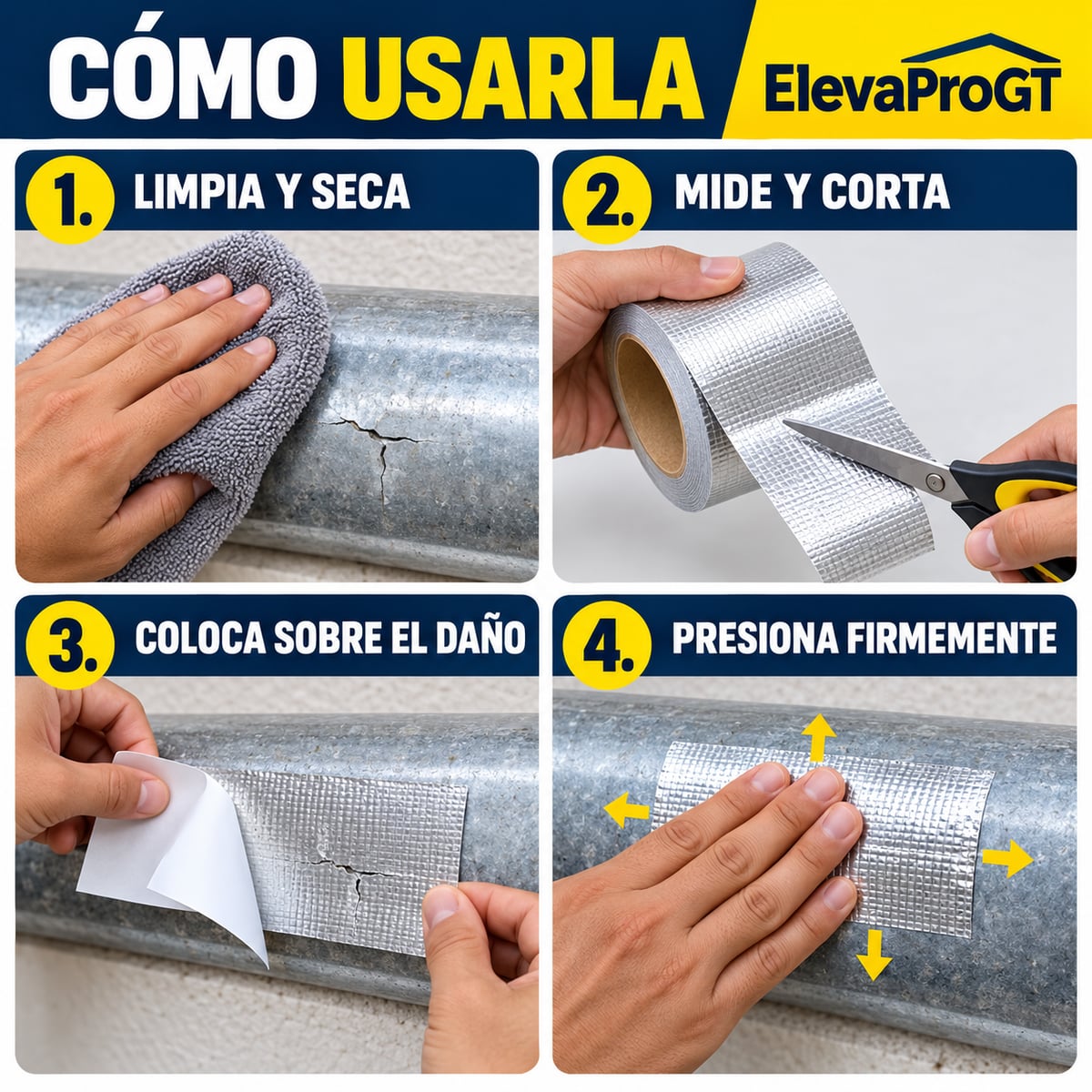 CINTA IMPERMEABLE DE ALUMINIO 2×1
