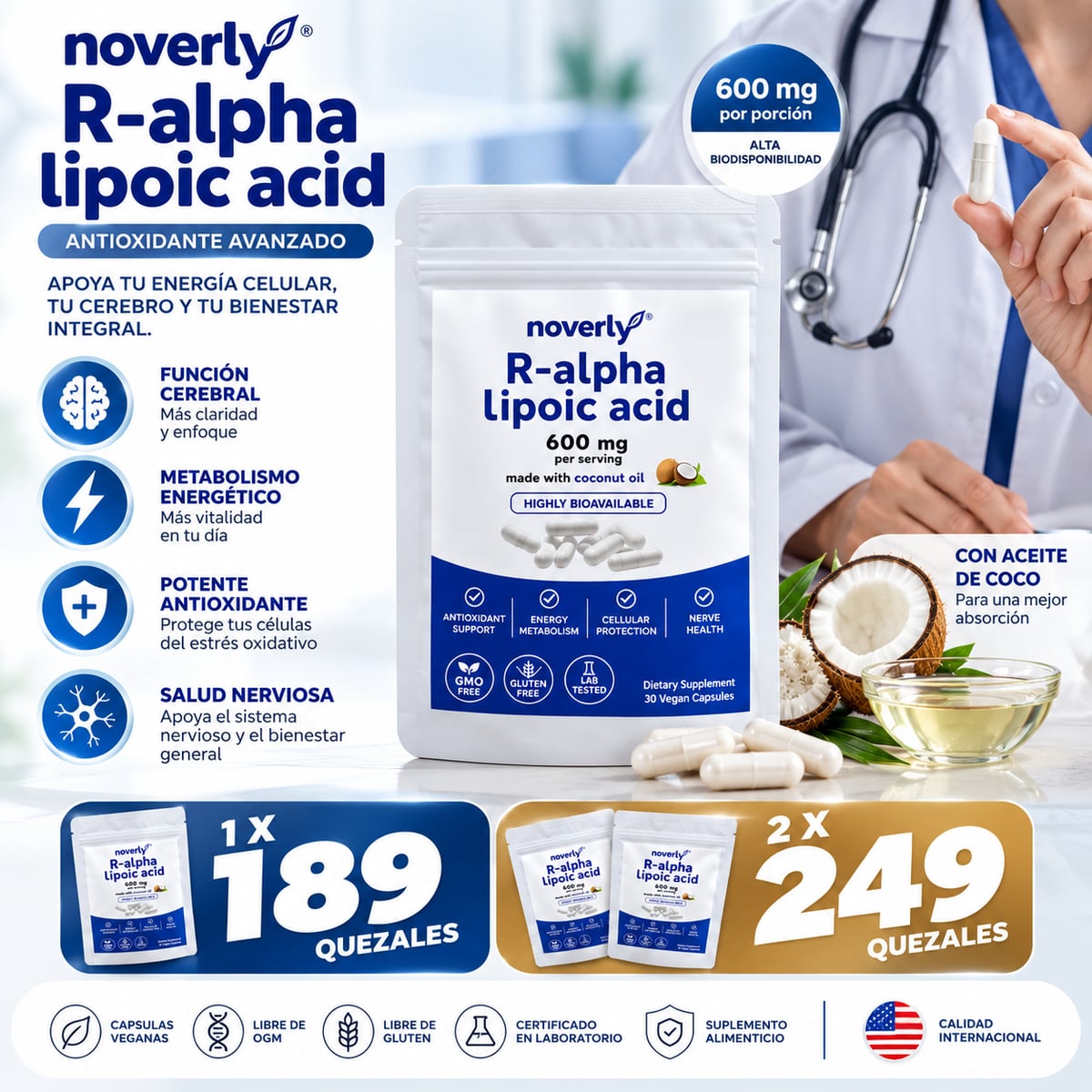 Velora R-Alpha Lipoic Acid Softgel CON ANT