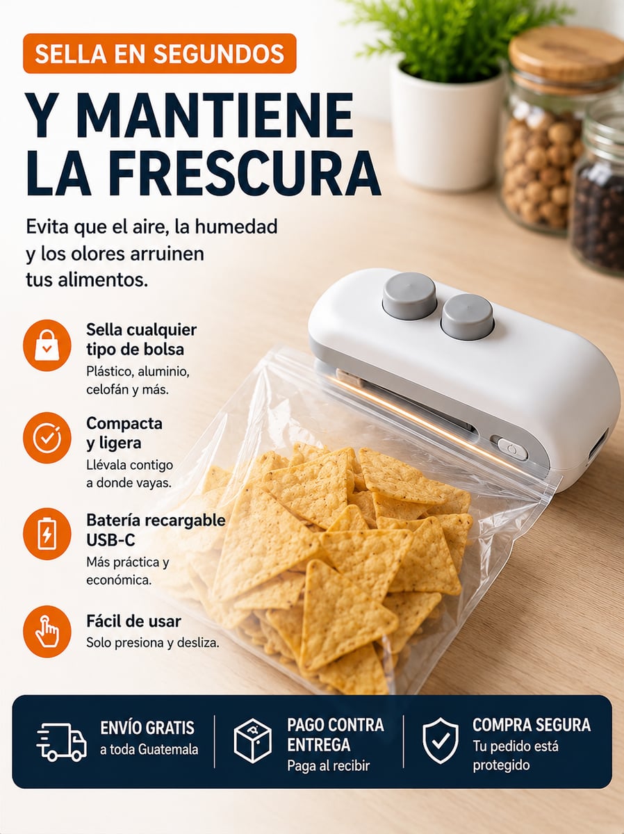 MINI SELLADORA USB PRO | Conserva tus alimentos y evita desperdicios