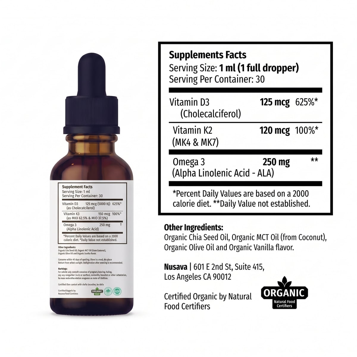 Vitamina D3+K2+Omega 3