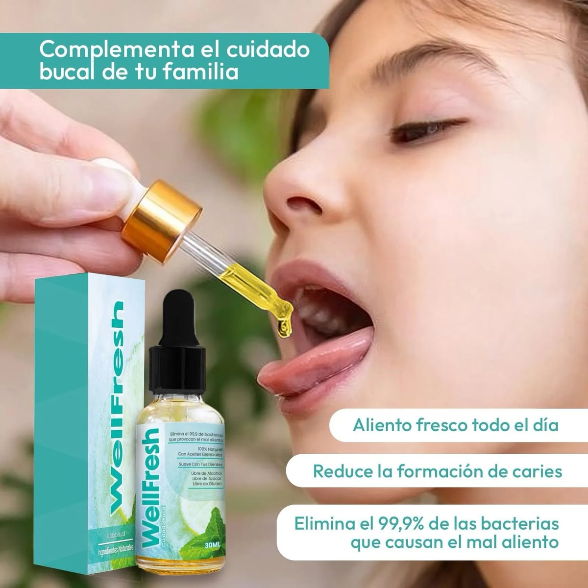 Well Fresh - Gotas naturales para el mal aliento