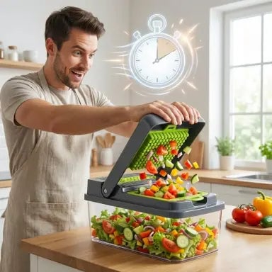 🔥Cortador Multifuncional: Picador de Verduras Múltiples + ENVÍO GRATIS 🚚