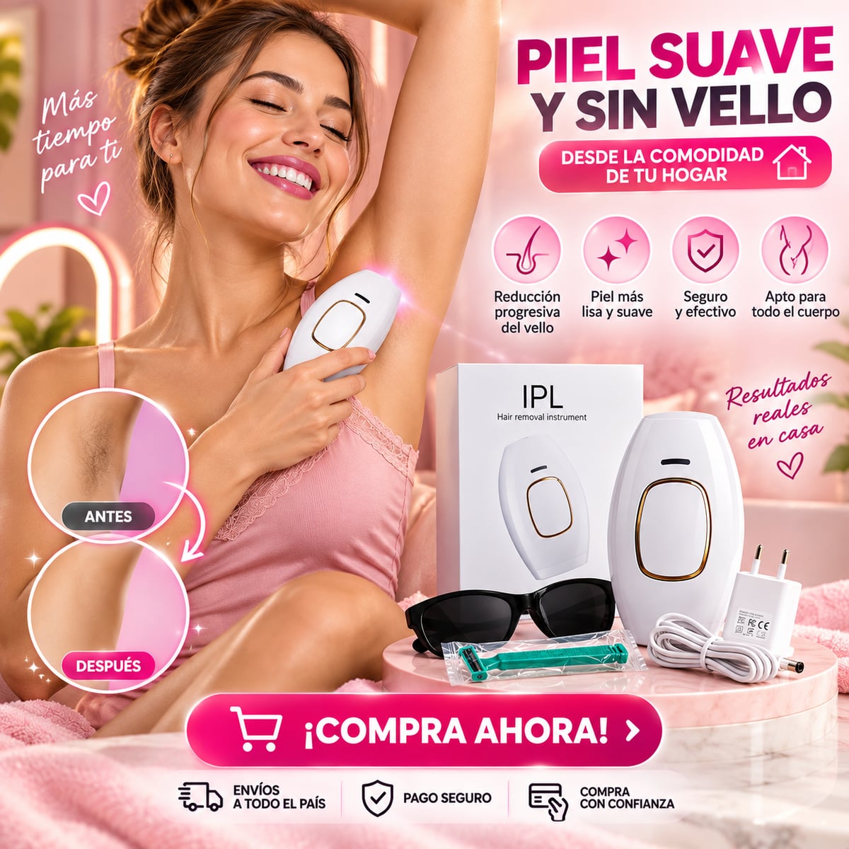 💖 Depiladora IPL de Luz Pulsada – Tecnología de Depilación en Casa💖