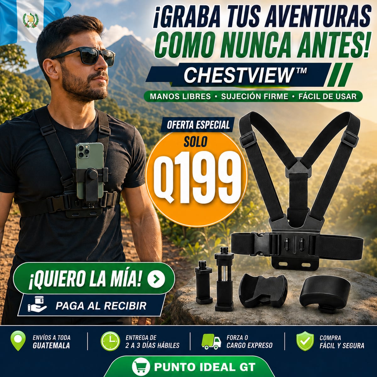 ChestView™ | Graba con las manos libres