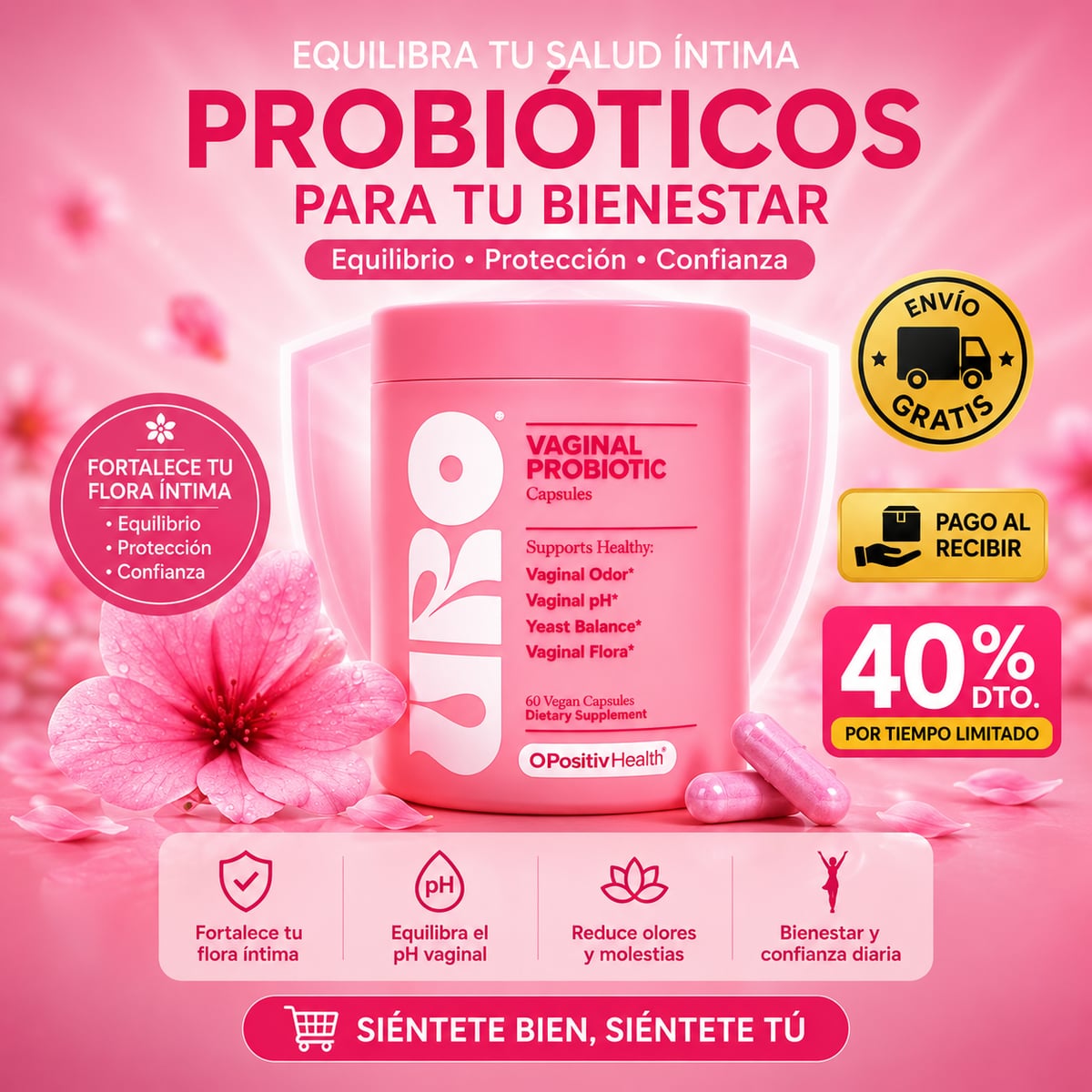 UROFem™ - Probiótico Natural para el Cuidado íntimo 60 capsulas