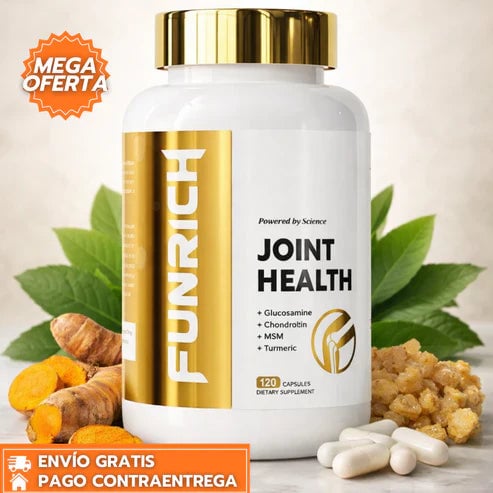 2X1 FUNRICH™: Tratamiento Articular con Glucosamina y Cúrcuma para Mejorar Movilidad y Flexibilidad + ENVIO GRATIS 🎁