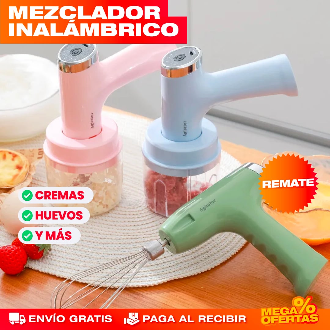 BATIDORA, MEZCLADORA Y PROCESADORA 3 EN 1