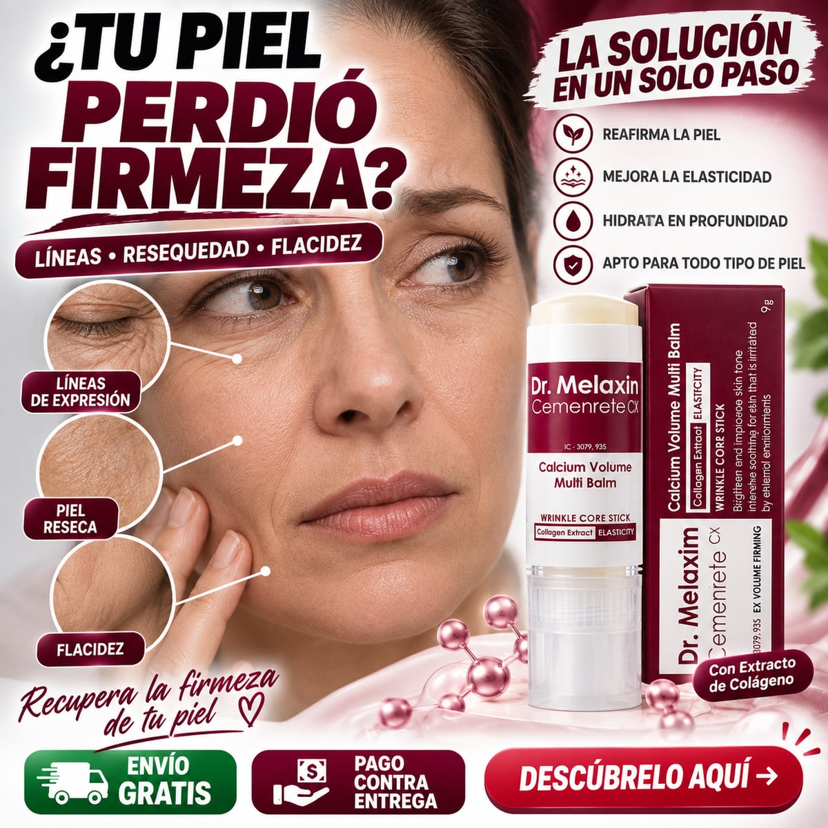 Dr. Melaxin Bálsamo Coreano de Colágeno Reafirmante Antiedad y Antiarrugas