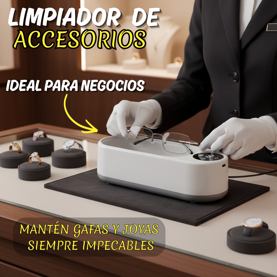 💎Limpiador Ultrasónico para Joyas | Ideal para Oro, Plata, Gafas y Relojes (LIM0500)