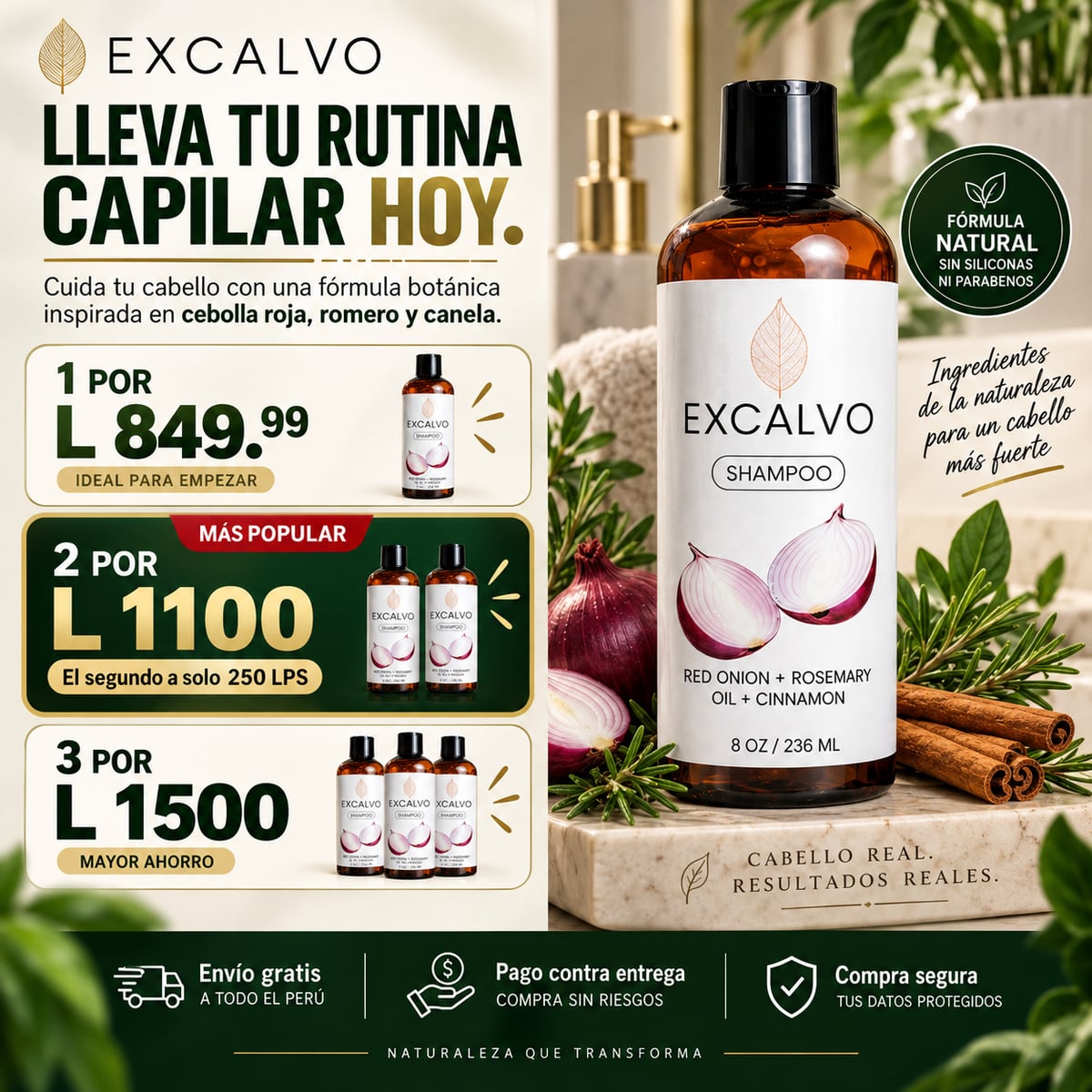 SHAMPOO CRECIMIENTO CAPILAR  - EXCALVO
