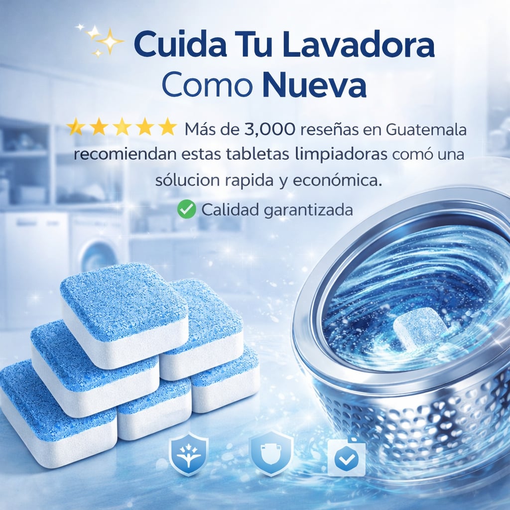 ULTIMAS UNIDADES - LimpioMax 12Tabletas Limpiadoras de Lavadora + ENVÍO GRATIS