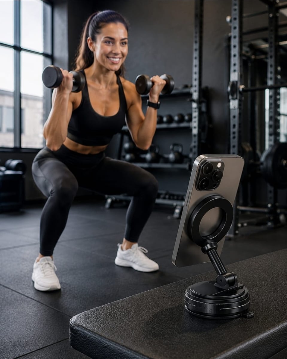 Soporte para celular Magnético 360° con Succión al Vacío