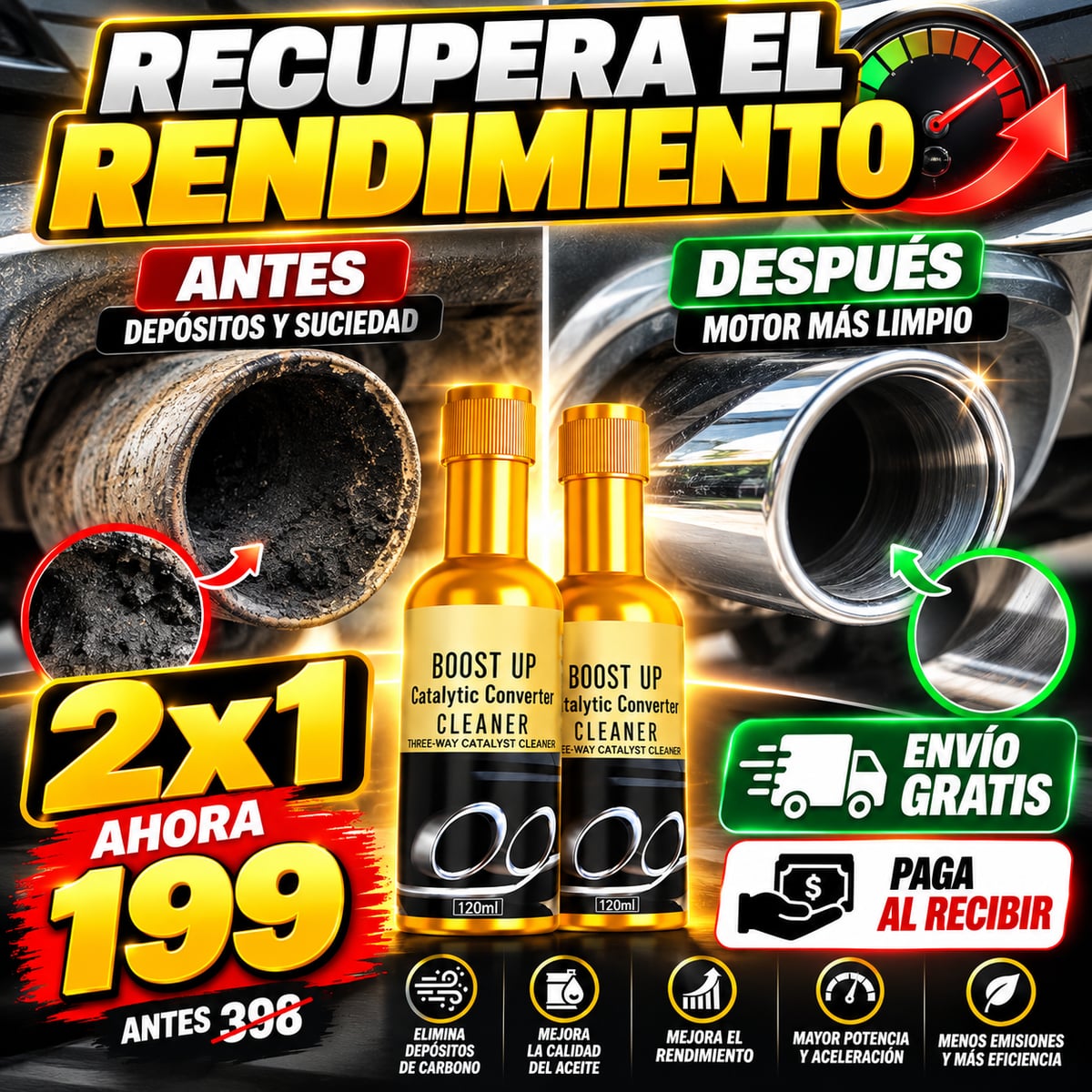 🚗 Limpiador de Combustible y Catalizador – Más Potencia, Menos Emisiones ⚡+ Envio Gratis