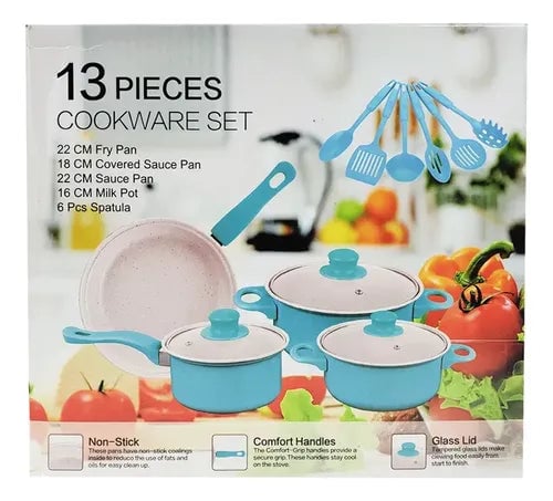 Set de Ollas Antiadherente (13 piezas) + Envio Gratis