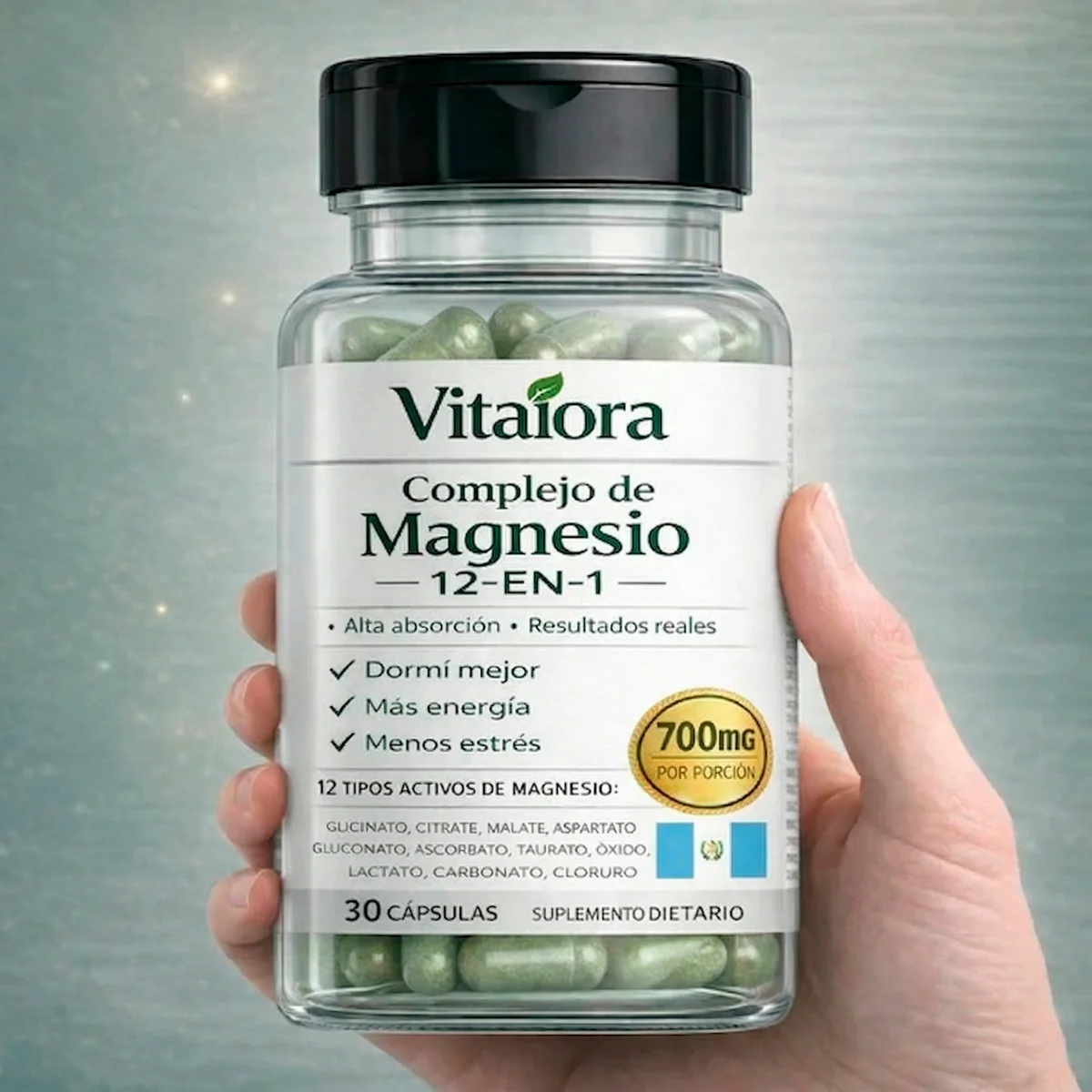 Vitaiora™ Complejo de Magnesio – Ayuda a reducir el estrés, mejorar el descanso y recuperar tu energía diaria