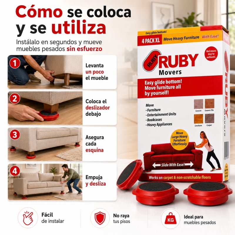 APROVECHA ESTA OFERTA - Deslizadores de Muebles + ENVIO GRATIS 🚚