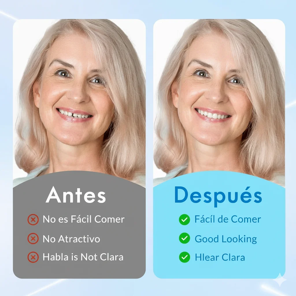 Dentadura con ajuste para una sonrisa natural y segura. Hacemos envíos gratis🎁  a toda Guatemala