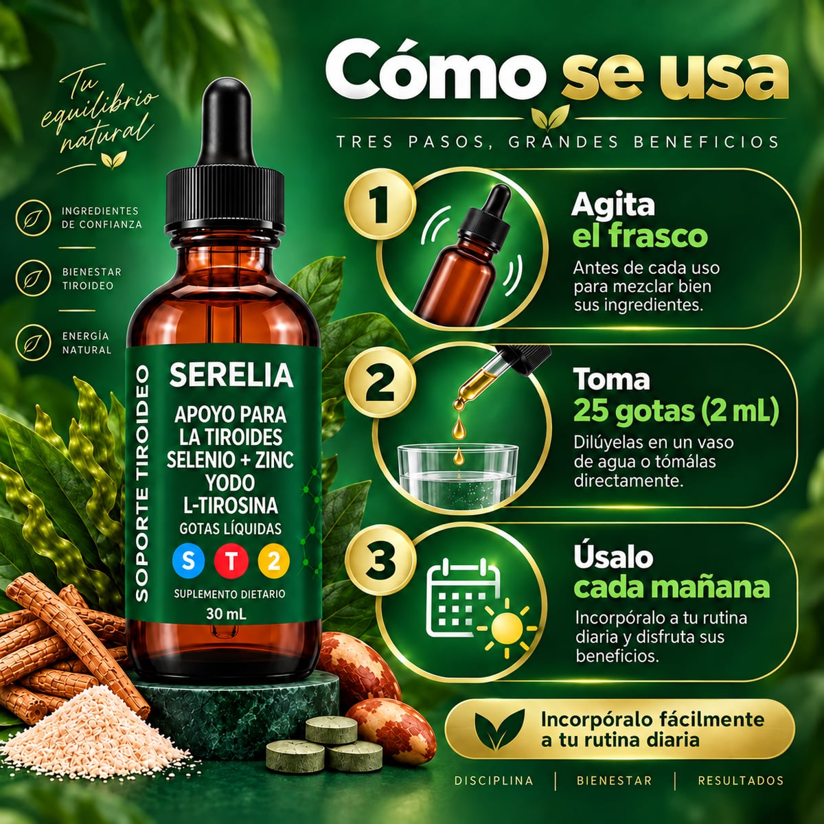 SERELIA® — Gotas para el Apoyo de Tiroides