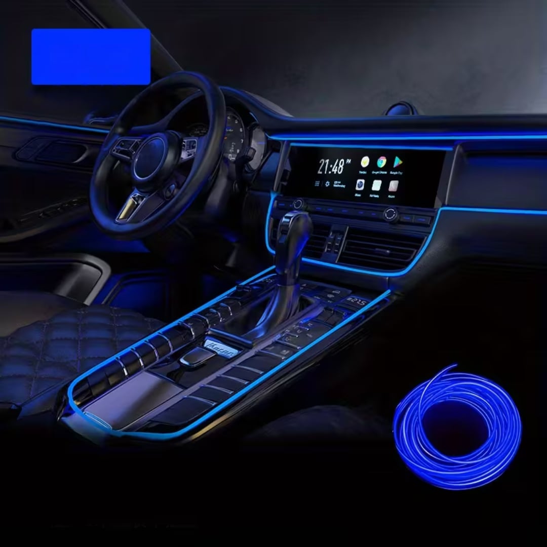 LUCES LED NEON PARA INTERIOR DE AUTO DE 5 METROS CON ESPATULA - NEON DRIVE