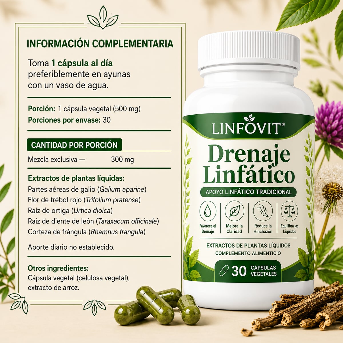 Linfovit™| Soporte Metabólico Contra Líquidos Retenidos 🌿 2x1