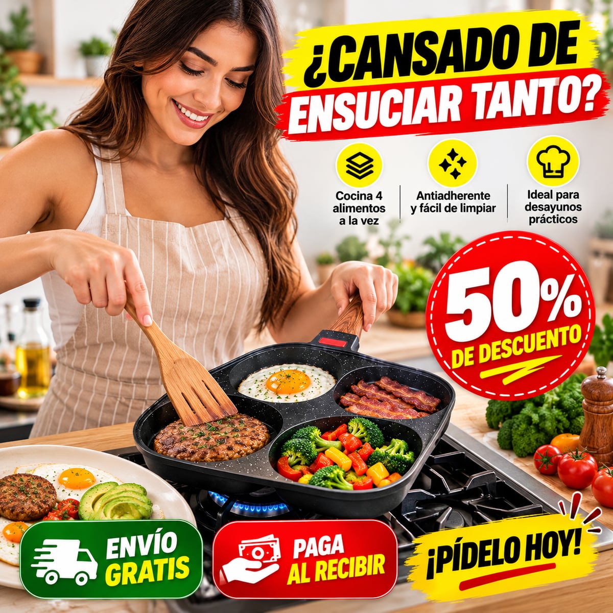 SARTÉN MAGIC4 — CUATRO A LA VEZ