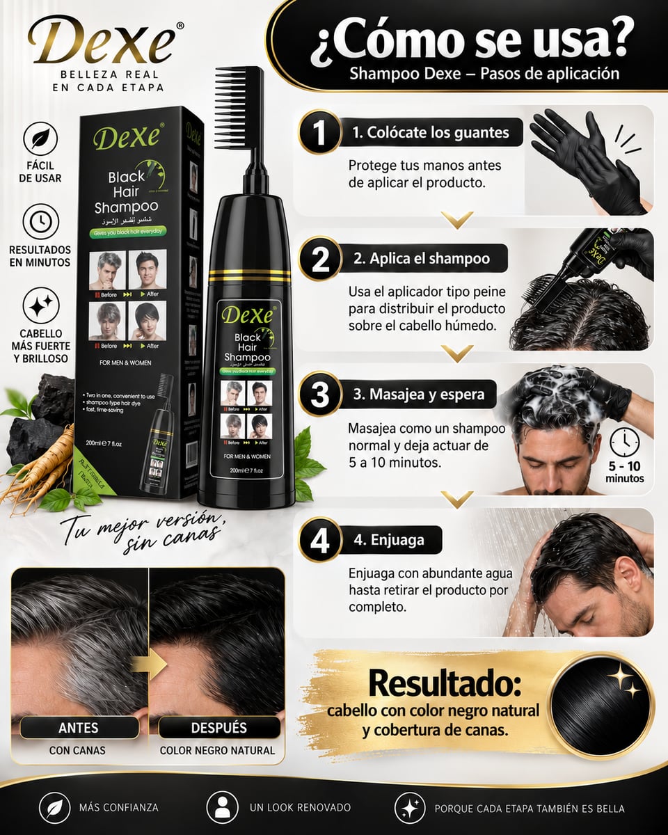 Shampoo Dexe Cubre Canas