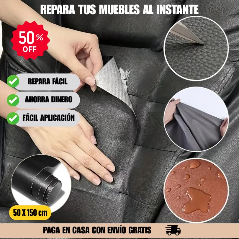 Rollo Adhesivo de Cuero 50x150 (2X1)  – Repara y Protege al instante + ENVIO GRATIS 👉
