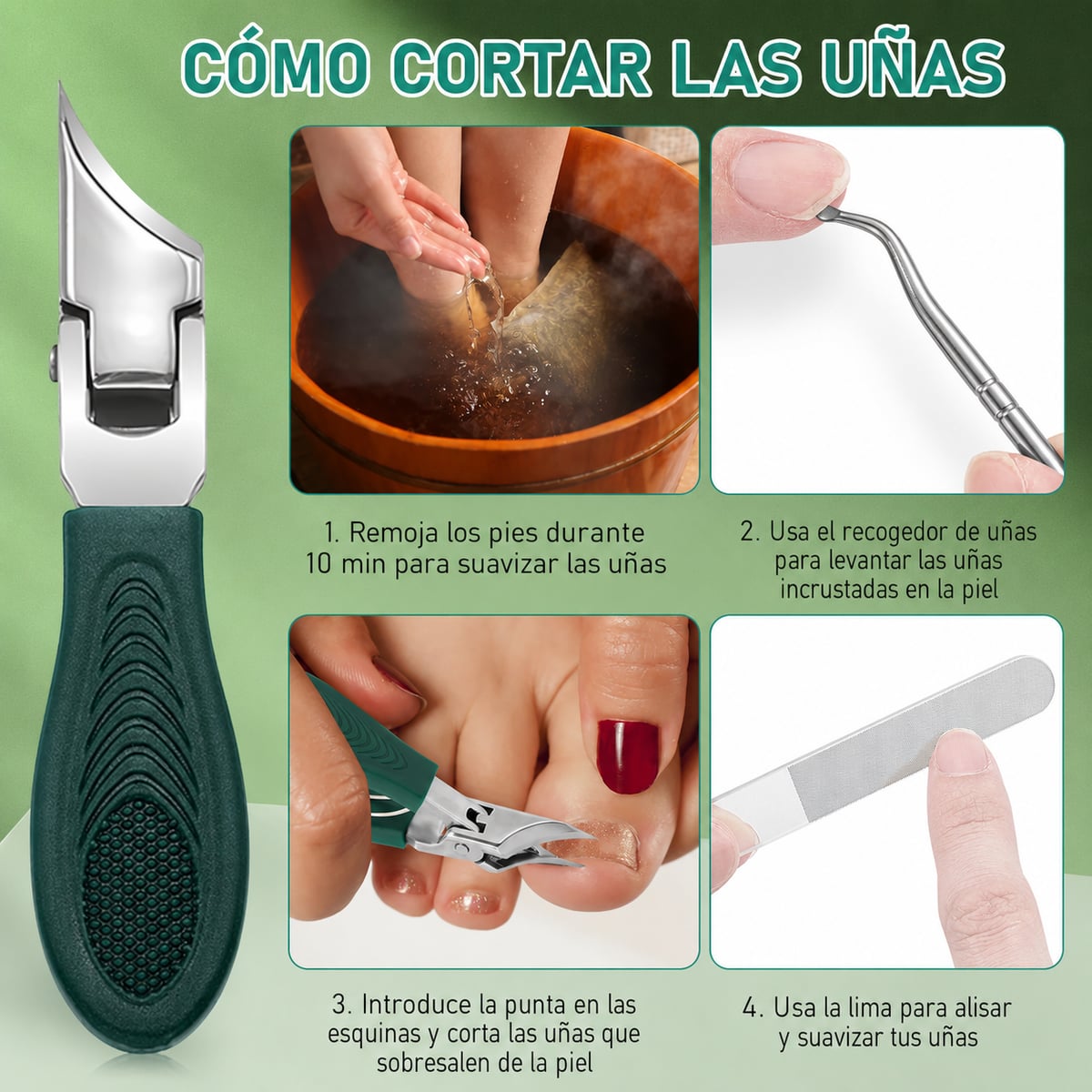 Kit corta uñas avanzado de grado medico / Corta uñas biselados con forma de pico de águila + ENVIO GRATIS