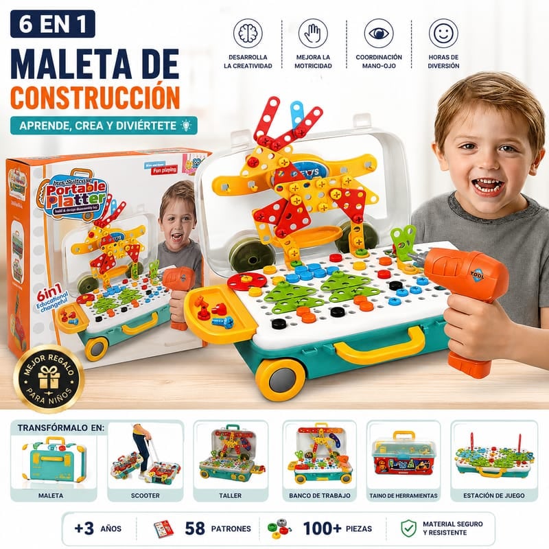 Maleta de Construcción con taladro - Construye tu Creatividad