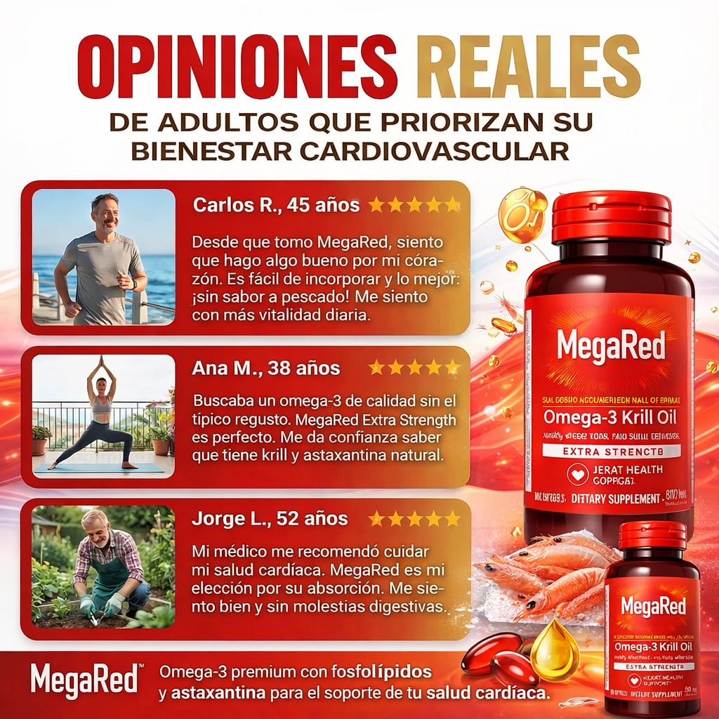 MegaRed® Omega-3 + Krill - Cuida tu corazón, mente y articulaciones 
