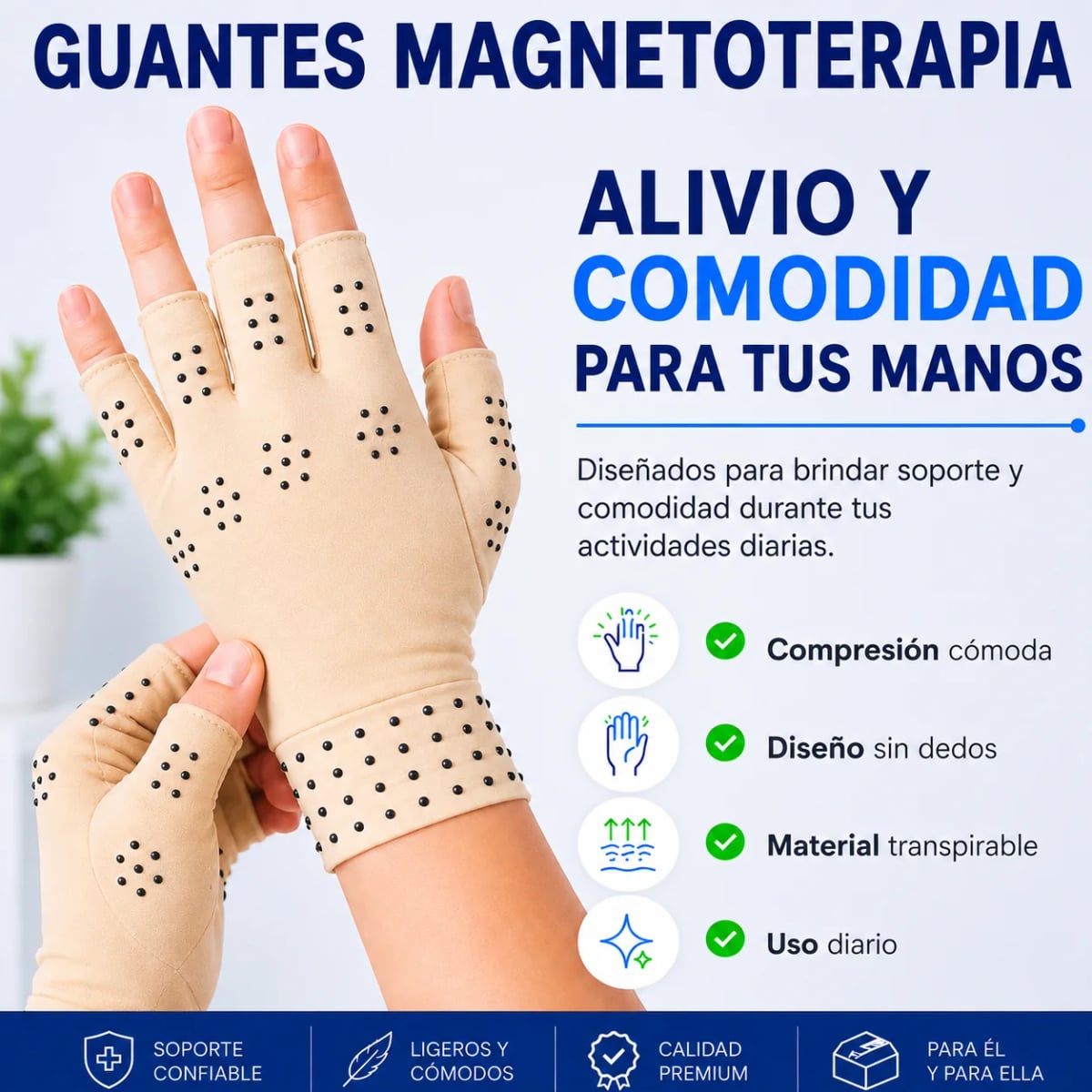 MAGNETOTERAPIA Guantes de Compresión para tus Manos
