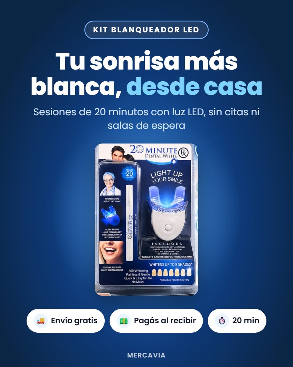 Kit Blanqueador Dental LED 20 Minutos