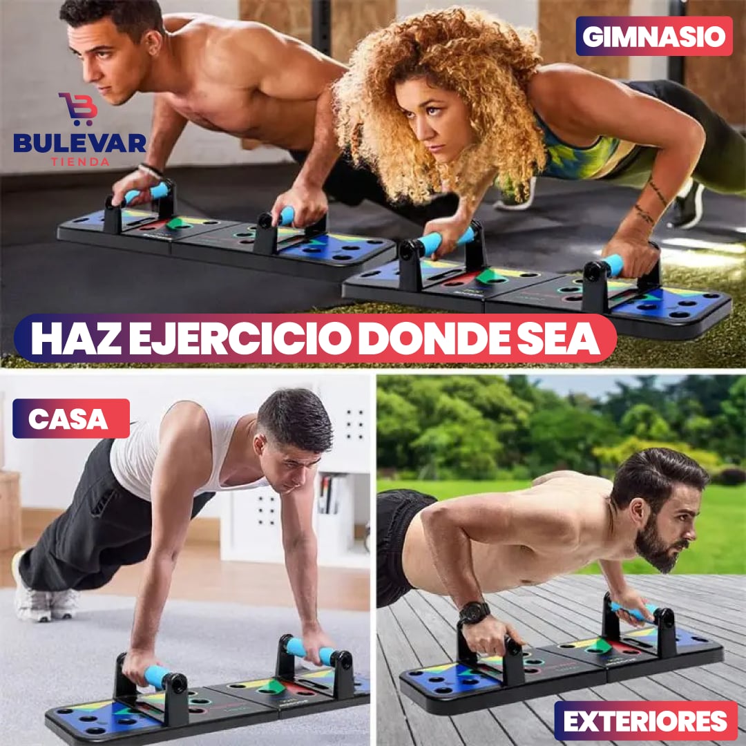 PushPro 9 en 1™  Tabla Profesional de Flexiones