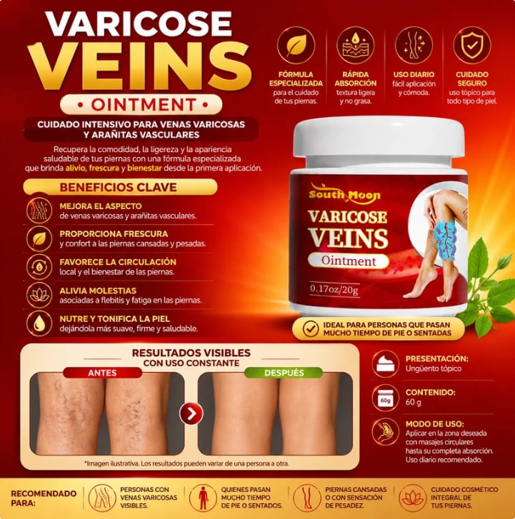 VARICOSE :Piernas más ligeras, piel más suave.