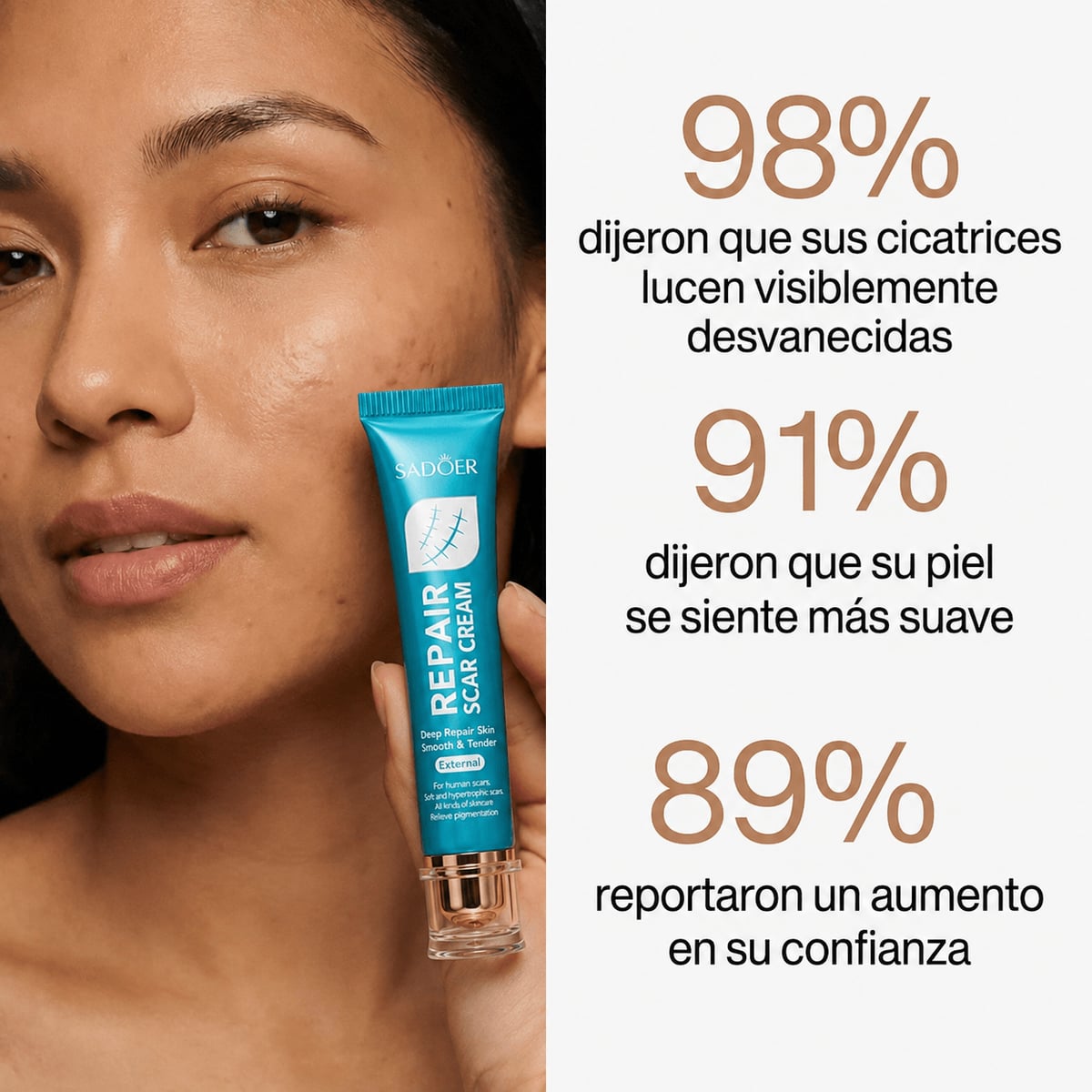 Crema Reparadora de Cicatrices con Silicona Médica – Suaviza y Reduce Marcas Visibles