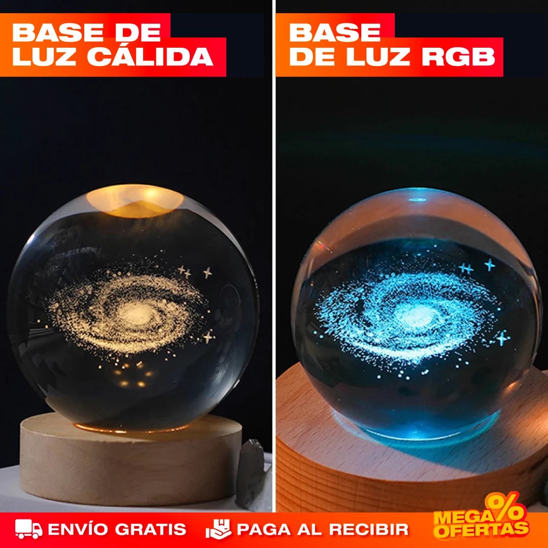 Lámpara Bola de Cristal LED 3D – Decora con una Luz Que Enamora · 2x1