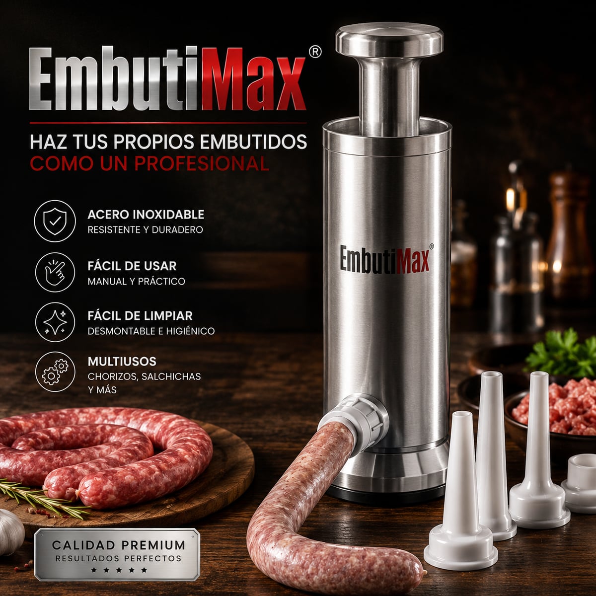 ULTIMAS UNIDADES - EmbutiMax Máquina de Embutidos 🌭 + ENVÍO GRATIS 🎁