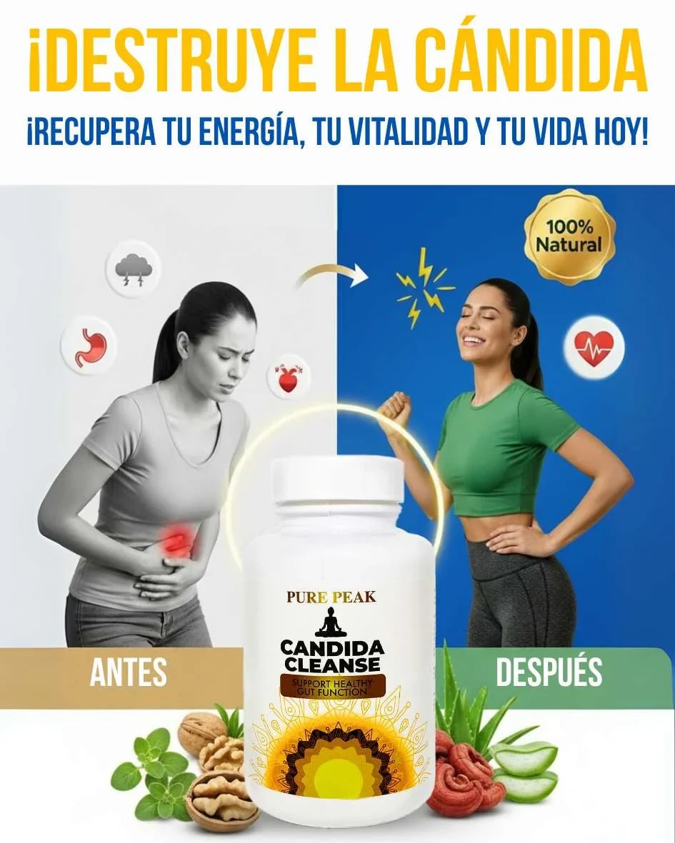 2 x1 Candida Cleanse® – Controla Antojos, Desinflama Abdomen y Combate Cansancio