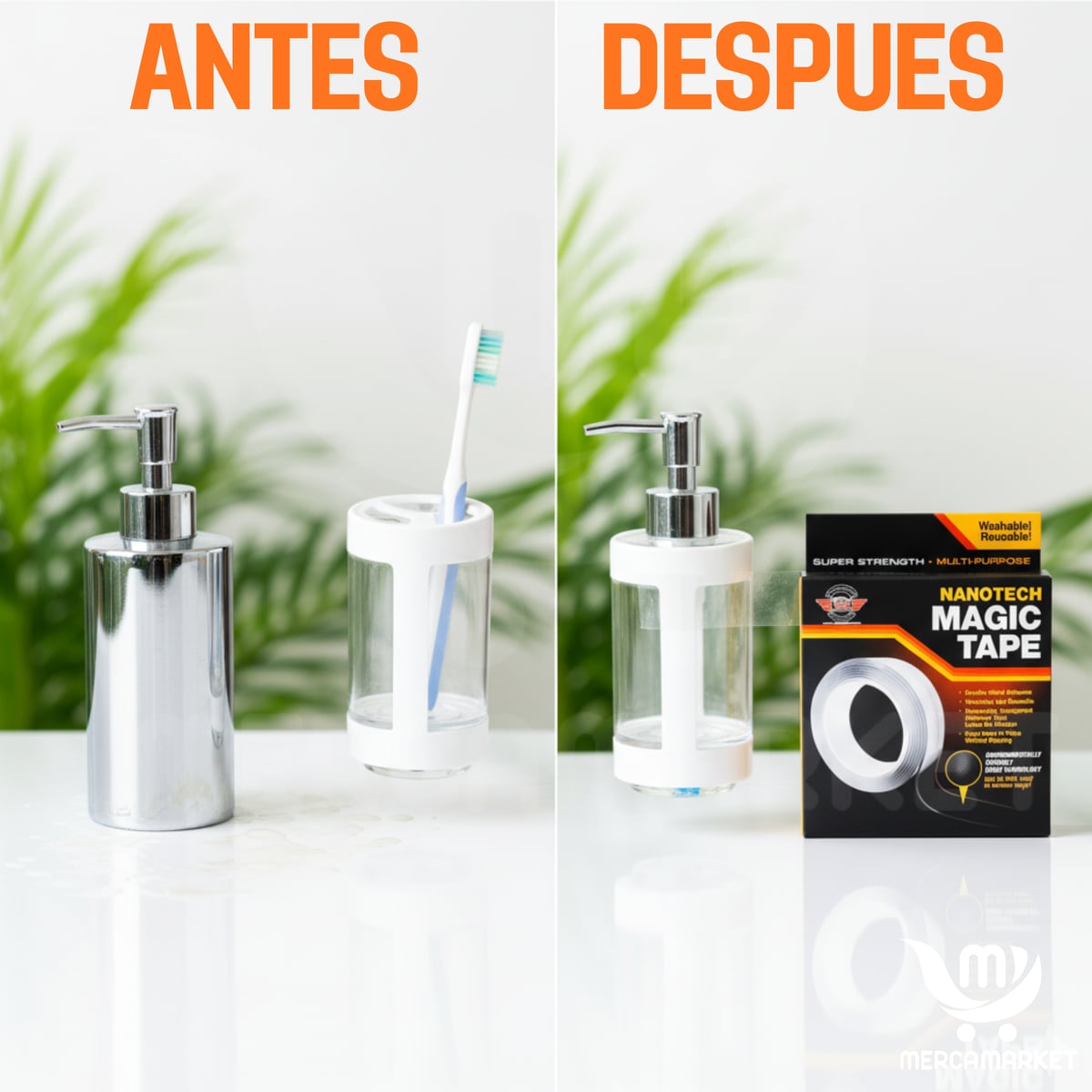 🔥 OFERTA 2x1 Cinta Doble Cara Magica | Fijación Extrema Reutilizable y Lavable