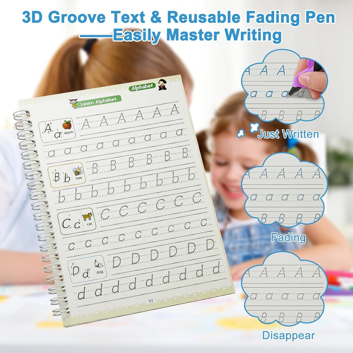 Cuadernos de Caligrafía Mágicos Reutilizables Español X4