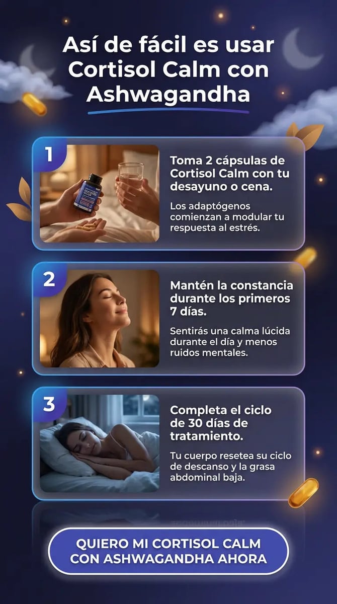 CORTISOL CALM – Suplemento para el Estrés, el Sueño y la Energía