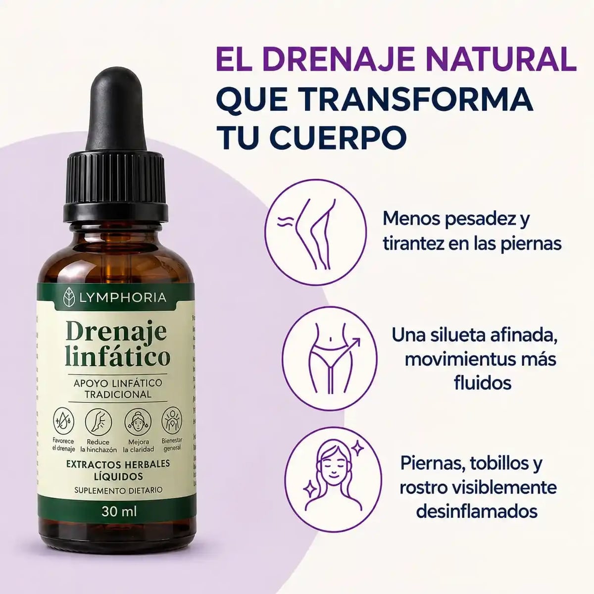 Transforma tu Cuerpo - Gotas de Drenaje Linfatico