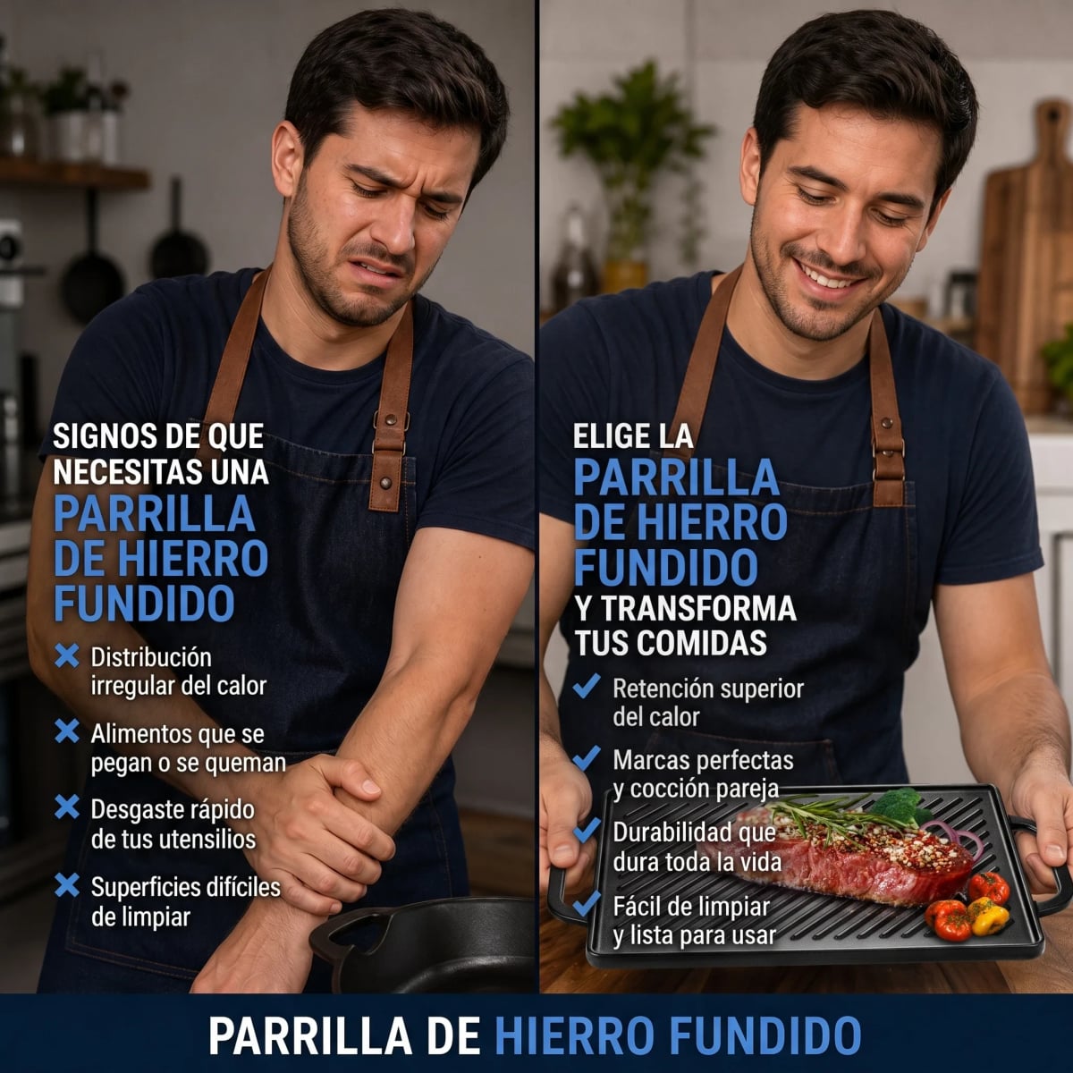 Parrilla de Hierro Fundido Reversible