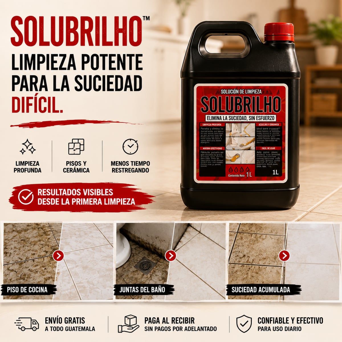 Solubrilho™ – Limpieza Potente para Pisos y Cerámica