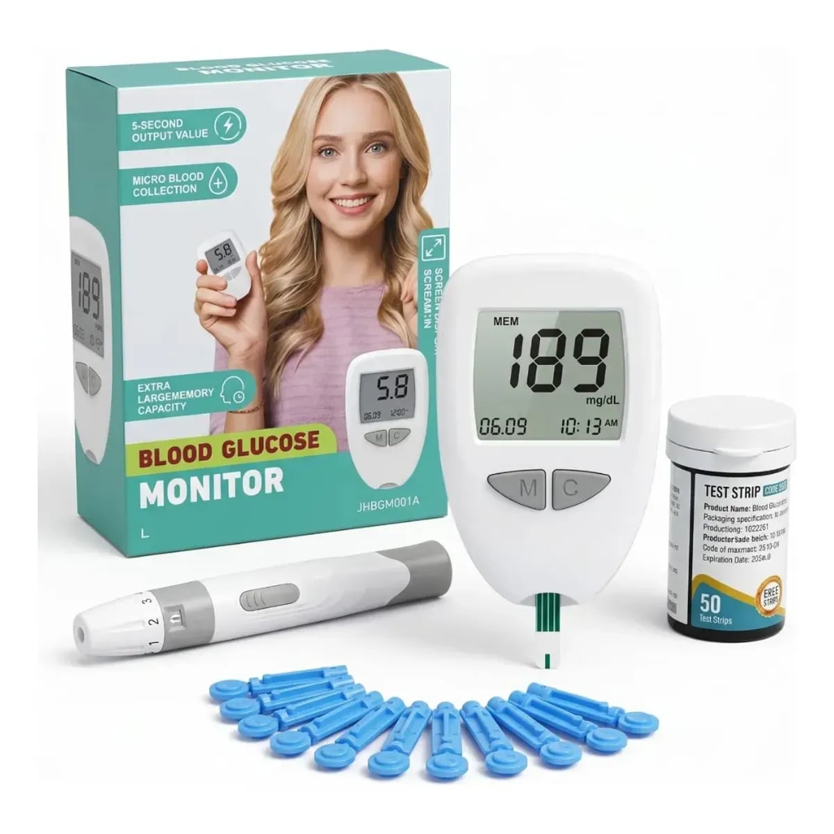 CONTROLA TUS NIVELES DE AZÚCAR SIN SALIR DE CASA - Medidor de Glucosa + ENVÍO GRATIS