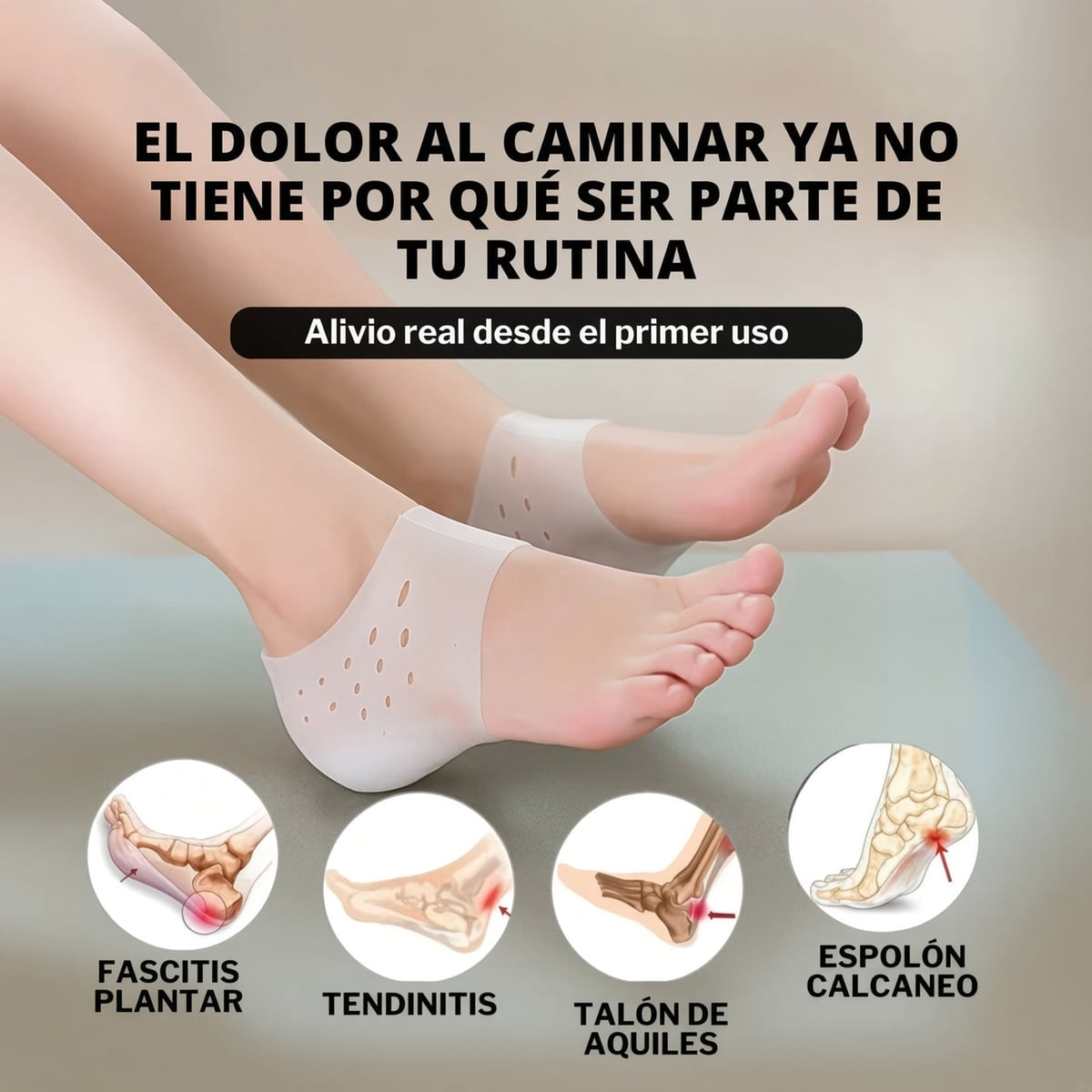 Taloneras de Gel| Alivia el dolor, protege tus pies y camina con total comodidad (x2 Unidades)